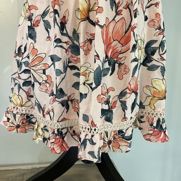 Lulus Off the Shoulder Pink Floral Dress - Size XS (X3) - Picture 8 of 12
